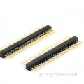 Conector de cabeçalho de pino usinado passo de 1,27 mm reto